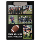 Custom Football Coach 5 Photo Collage Team Name
