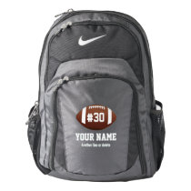Custom Football Design with Name, Number, Team Nike Backpack Custom Football Design with Name, Number, Team Nike Backpack