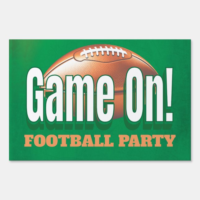 Custom Football Event Game Party Sign (Front)