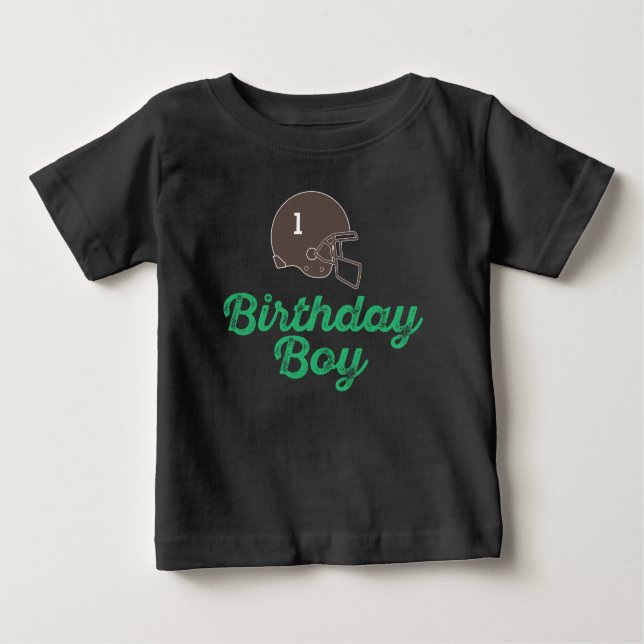 Custom Football First Birthday Shirt (Front)