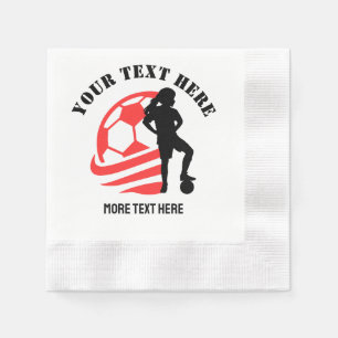 Custom Football Girl kid's Football Birthday party Napkins