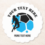 Custom Football Girl kid's Football Birthday Party Paper Coaster<br><div class="desc">Custom Football Girl Kid's Football Birthday Paper Coaster.</div>