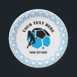 Custom Football Girl kid's Football Birthday Party Paper Plates<br><div class="desc">Custom Football Girl Kid's Football Birthday Paper Plates.</div>