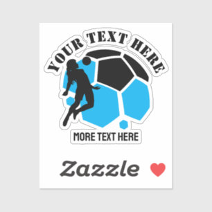 Custom Football Girl kid's Football Birthday party Sticker