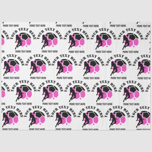 Custom Football Girl kid's Football Birthday party Tissue Paper (Front)