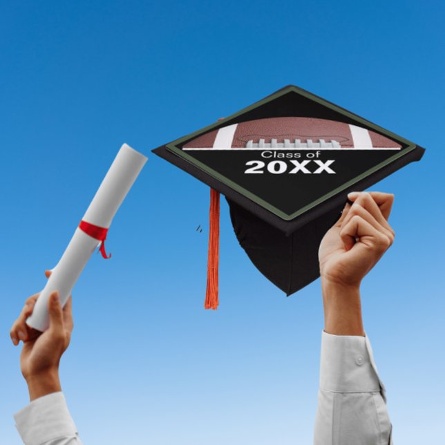 Custom Football Graduation Cap Topper (Graduation Year Cap Topper Outfit Ideas)