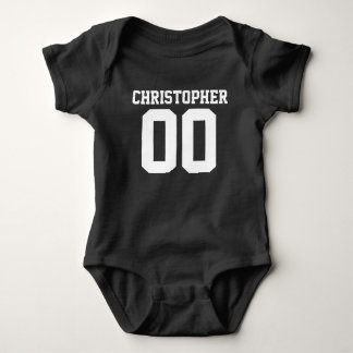 Custom Football Jersey Baby Boy Personalized Name Bodysuit