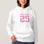 Custom Football Jersey Number Hoodie For Women at Zazzle