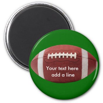 Custom Football Magnet - Customized by mikek92349 at Zazzle