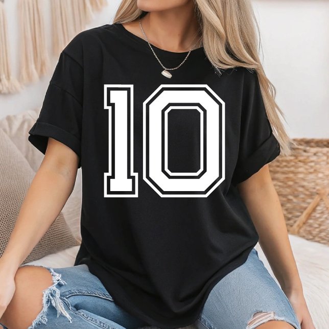 Custom Football Mascot Custom School Team Number T-Shirt (Creator Uploaded)