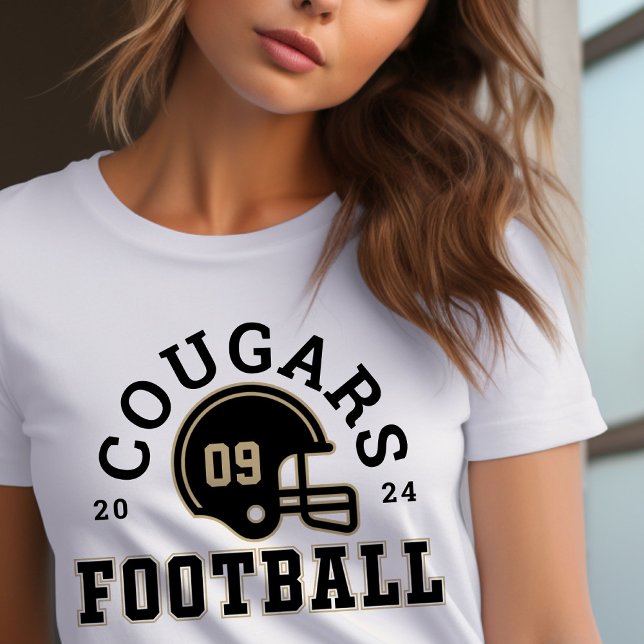 Custom Football Mom Gold and Gray Team Tri-Blend Shirt (Creator Uploaded)