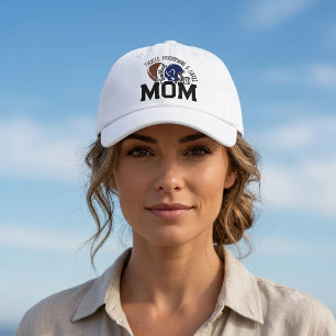 Custom Football Mom Tackles Touchdowns Coffee Hat