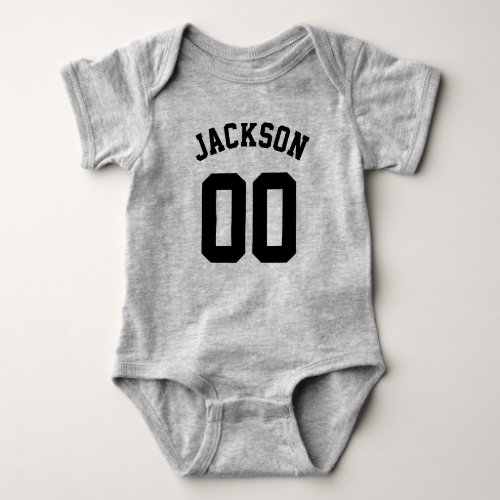 Custom Football  Name Number Baby  Sports Baby  Ba Baby Bodysuit