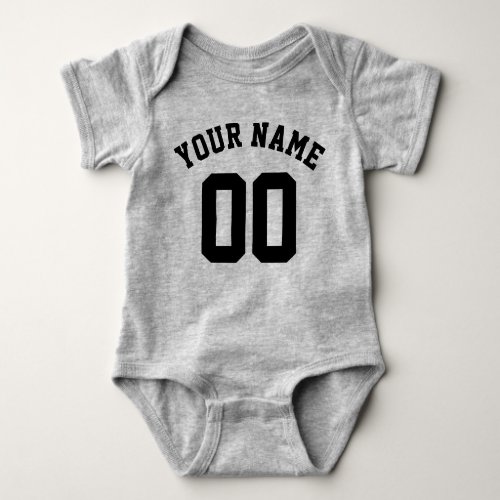 Custom Football  Name Number Baby  Sports Baby  Baby Bodysuit