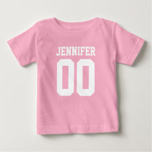 Custom Football  Name Number Baby  Sports  Baby Baby T-Shirt