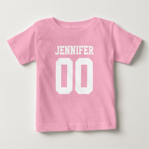 Custom Football  Name Number Baby  Sports  Baby Baby T_Shirt