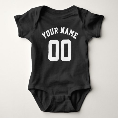 Custom Football  Name Number Baby  Sports Baby Bodysuit