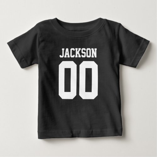 Custom Football  Name Number Baby  Sports  Baby T_ Baby T_Shirt