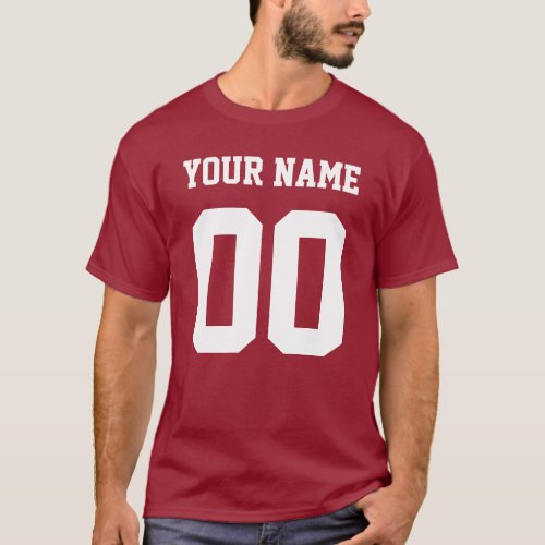 Custom Football  Name Number  Sports  T_Shirt