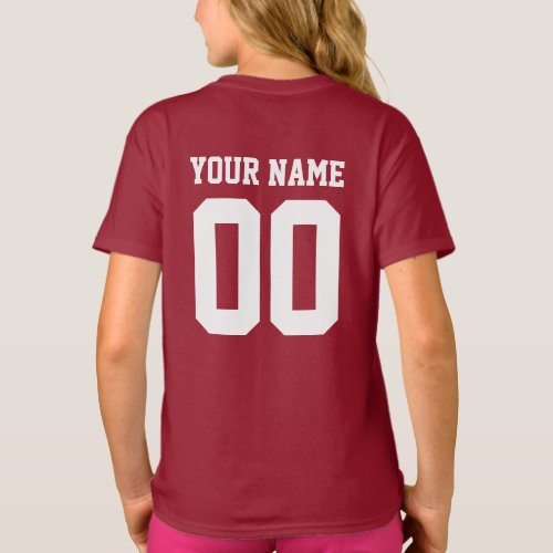 Custom Football  Name Number   Sports  T_Shirt