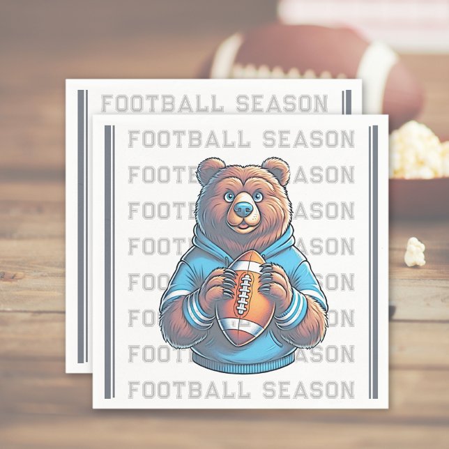 Custom Football Paper Napkins (Custom Football Paper Napkin (multiple shown))