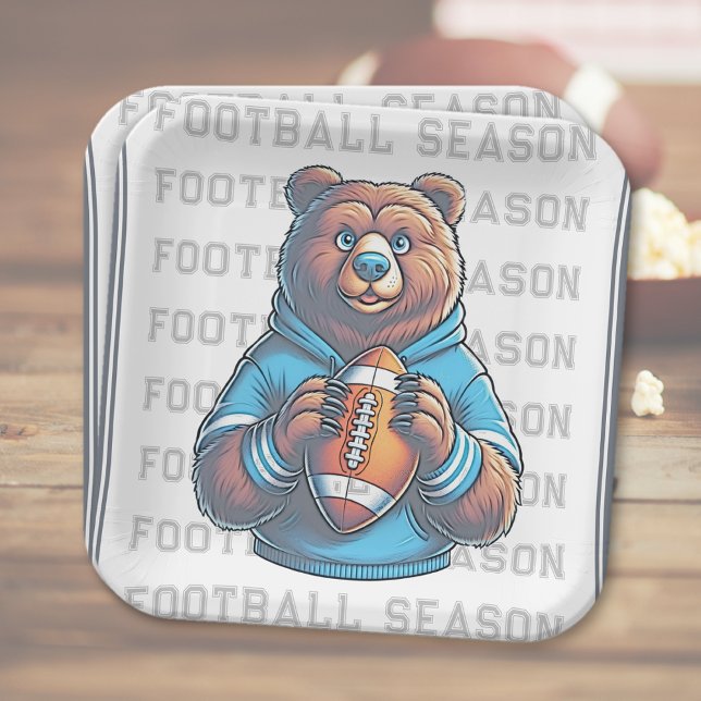 Custom Football Paper Plate (Custom Football Paper Plate (multiple shown))