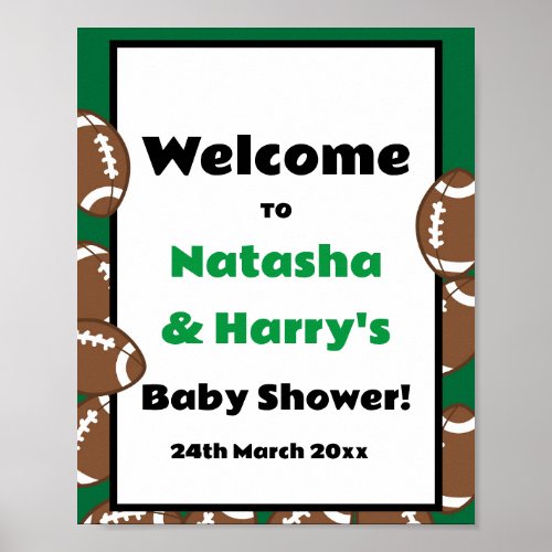 Custom Football Party Sign