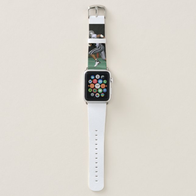 Custom Football Photo Sports Apple Watch Band (Front)