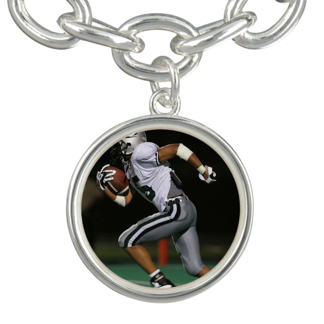 Custom Football Photo Sports  Bracelet (Design)
