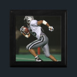 Custom Football Photo Sports Gift Box<br><div class="desc">Custom Football Photo Sports gift box</div>