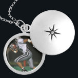 Custom Football Photo Sports Locket Necklace<br><div class="desc">Custom Football Photo Sports Locket Necklace</div>