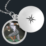 Custom Football Photo Sports Locket Necklace<br><div class="desc">Custom Football Photo Sports Locket Necklace</div>