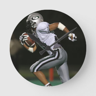 Custom Football Photo Sports Round Clock