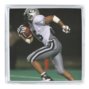 Custom Football Photo Sports Silver Finish Lapel Pin