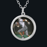 Custom Football Photo Sports  Silver Plated Necklace<br><div class="desc">Custom Football Photo Sports Silver Plated Necklace</div>