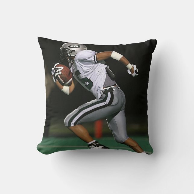 Custom Football Photo Sports  Throw Pillow (Front)