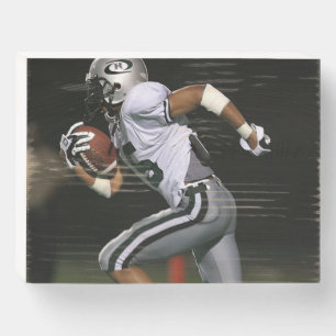 Custom Football Photo Sports Wooden Box Sign
