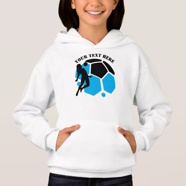 Custom Football Player Girl, Birthday Gift         Hoodie (Front)