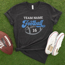 Custom Football Player Name and Number Black Tri-Blend Shirt