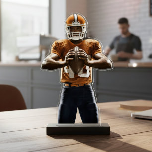 Custom Football Player Photo Cutout Statuette