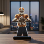 Custom Football Player Photo Cutout Statuette<br><div class="desc">Celebrate your football star with a Custom Acrylic Photo Cutout! Immortalize your favorite player in a striking acrylic creation. Upload your image, and we'll transform it into a stunning acrylic cut-out, highlighting their features. Perfect for celebrating victories, this unique keepsake is ideal for desks, shelves, or as a special gift....</div>