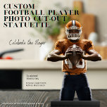 Custom Football Player Photo Cutout Statuette<br><div class="desc">Capture the excitement of the game and celebrate your football star with a Custom Football Player Acrylic Photo Cut Out! Imagine the thrill of seeing your favorite player immortalized in a striking acrylic cut-out that captures every detail of their gear and intensity. Getting started is simple: Remove the Background: Use...</div>