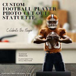 Custom Football Player Photo Cutout Statuette