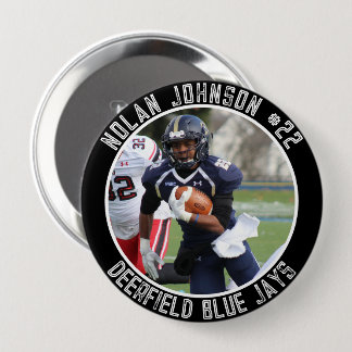 Custom Football Player School Mascot game day Button