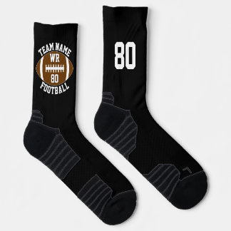 Custom Football Player Team Name and Number Sports Socks