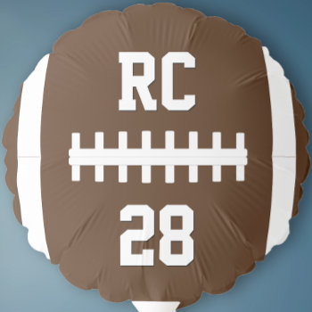 Custom Football Player Text & Numbers Team Party Balloon by SoccerMomsDepot at Zazzle