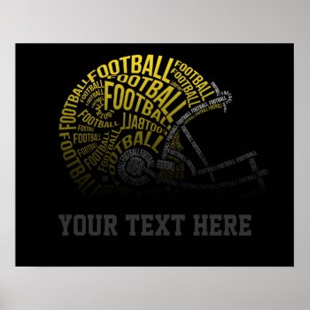 Custom Football Poster by mcgags at Zazzle
