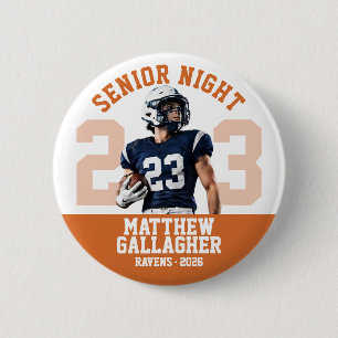 Custom Football Senior Night Player Photo Button