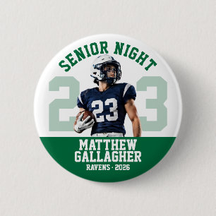 Custom Football Senior Night Player Photo Button