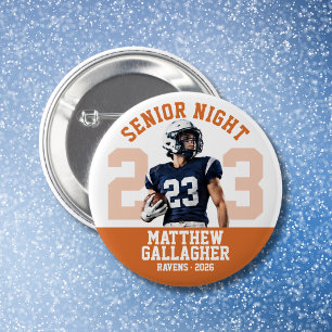 Custom Football Senior Night Player Photo Button